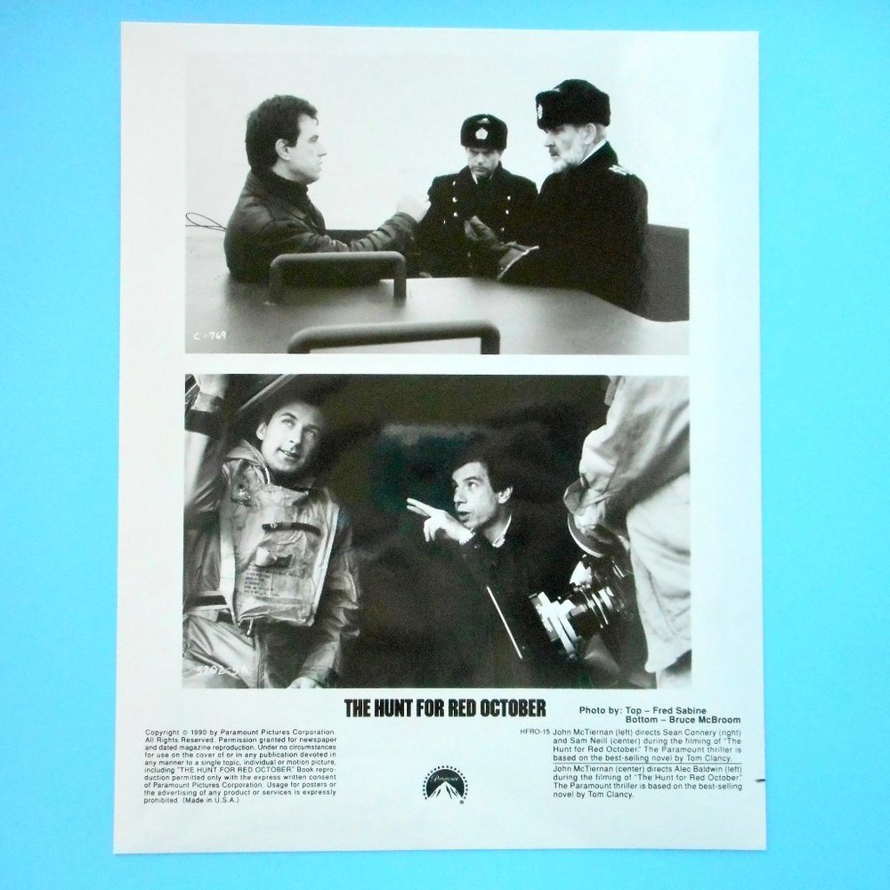Sam Neill Hunt For Red October Original Press Photo Director John McTiernan